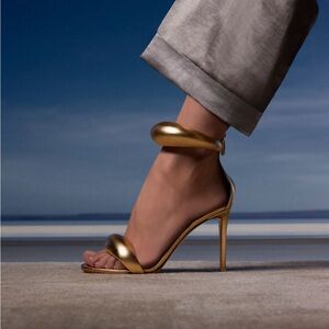 Public Desire Gold Heeled Sandals